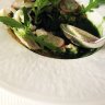 Les Escargots au bouillon d'orties / navets / ail nouveau, jeunes légumes au "caviar d'escargots"