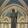 Vérone – San Zeno Maggiore – le Christ, figure centrale de l’iconostase et la voûte gothique de la chapelle principale.